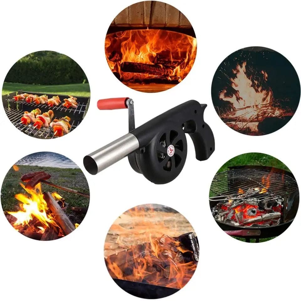 Manual BBQ Blower, Barbecue Hair Dryer, BBQ Grill Fire Starter, Portable Household Hand Blower, Flame Exciter for BBQ Picnic Outdoor Camping Hiking Cooking Tool, Hand Crank BBQ Fan, Combustion Supporting Blower, Picnic Camping Stove Accessories Manual BBQ Blower, Barbecue Hair Dryer, BBQ Grill Fire Starter, Portable Household Hand Blower, Flame Exciter for BBQ Picnic Outdoor Camping Hiking Cooking Tool, Hand Crank BBQ Fan, Combustion Supporting Blower, Picnic Camping Stove Accessories